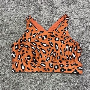 Fabletics Leopard Print Women's Top - Orange